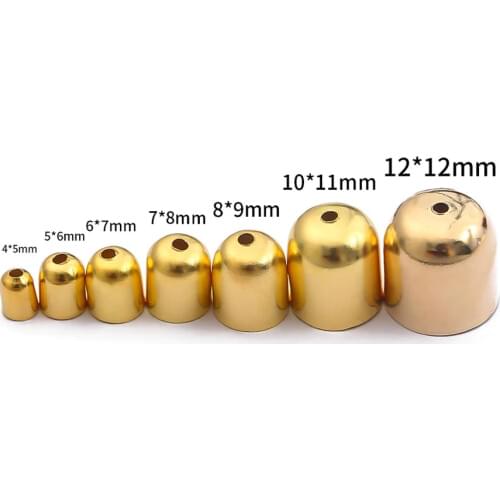 50-100pcs 3 4 5 7 8 10 mm Leather Cords Bracelets Buckle Finding End Tip Tassel Caps Crimp End Beads Caps For DIY Jewelry Making