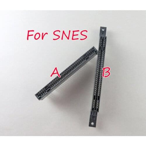 50PCS Replacement FOR SNES 2.54mm Interval 62 Pin 62Pins Card Slot for Nintendo Super Famicom for SFC SNES Clone Console