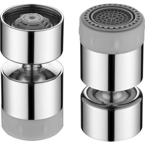 SAMODRA Kitchen Sink Faucet Aerator Solid Brass 360° Swivel Dual-function Water Tap Nozzle Bubbler Water Soft Bubble Stream