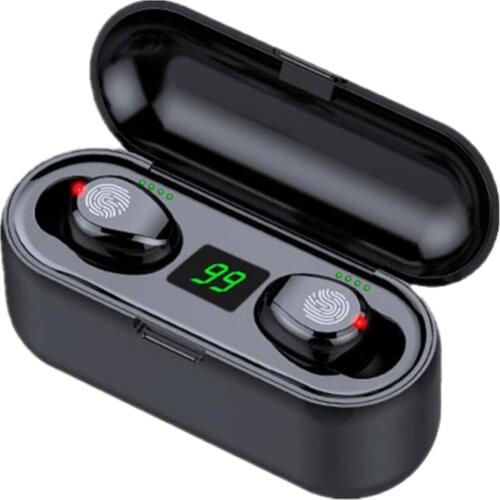 Bluetooth Wireless Earbuds Waterproof Stereo Headphones in-Ear Built-in Mic Headset Premium Sound with Deep Bass for Sport