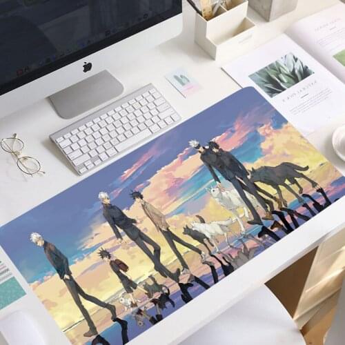 Anime Jujutsu Kaisen 90x40cm XL Locking Edge Large Gaming Mouse Pad Computer Gamer CS GO Keyboard Mouse pad manga mouse pad mat