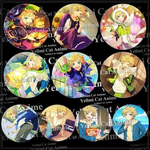 ES Badge idol anime game Ensemble Stars Switch Sakasaki Natsume Tsumugi Aoba Harukawa Brooch Icons