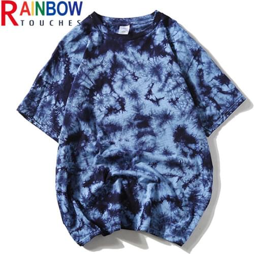 Rainbow Touches Unisex Printing Tie Dye Short Sleeve Mens T Shirt