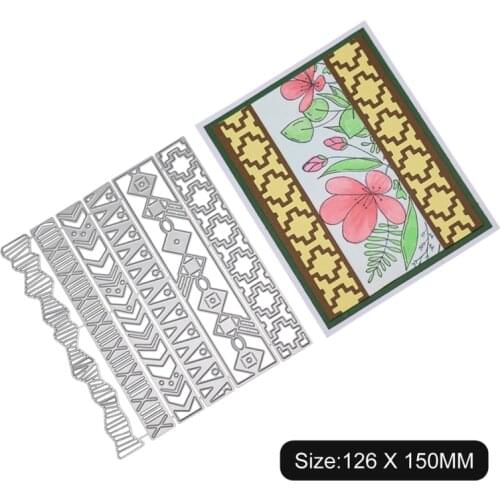 Combined Border Metal Cutting Dies Stencil Scrapbooking DIY Album Stamp Emboss Q1FD