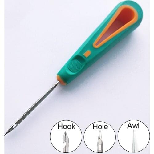 Awl Hole Hook For Repair Leather Shoe Sewing Tool Cobbler Bodkin DIY Craft Straight Curved Needle Bradawl Piercer Stab LFR84