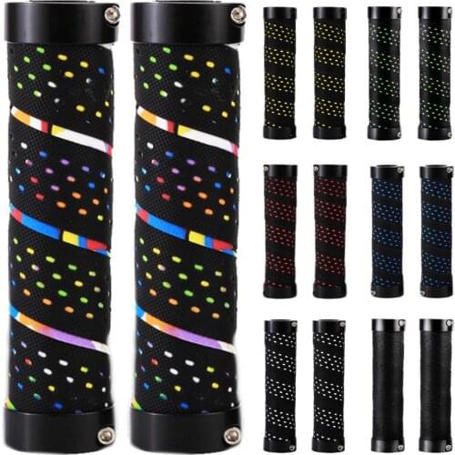 60%HOT2Pcs Shock-absorbing Anti-slip Bike Handlebar Cover Bilateral Locking Grip Protective Sleeve for MTB