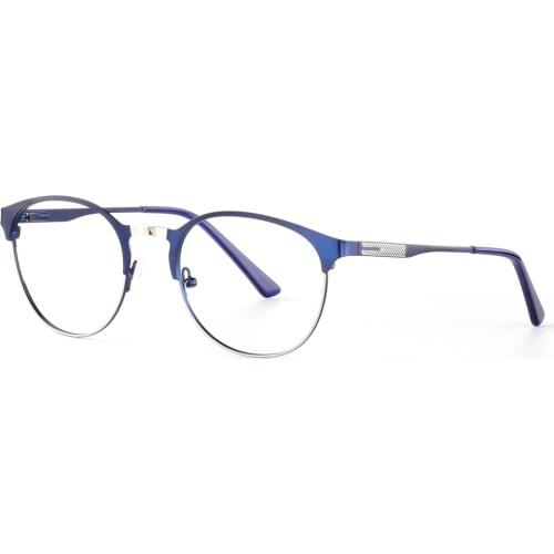 Metal Super Light Alloy Optical Frame Prescpriton Round Lenses Blue Light Blocking Glasses Retro Mens Women Luxury Eyewear