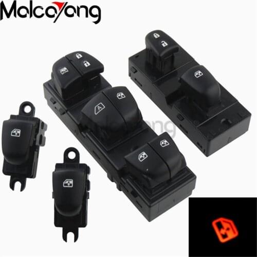 Red light Driver Side Electric Power Master Window Switch For Nissan Qashqai/Altima/Sylphy/Tiida/X-Trail