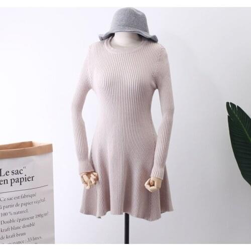 Poncho Computer Knitted O-neck Full Button 2018 Cotton Rushed Top Blusas De Inverno Feminina Pullover Jumper Sweater Skirt Long
