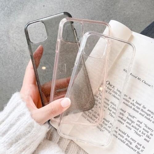 Women Girls Clear Glitter Shockproof Phone Case for iPhone 12 Pro Max 11PROMAX 7 8 Plus X XS XR Heavy Duty Bumper Bling Sparkle