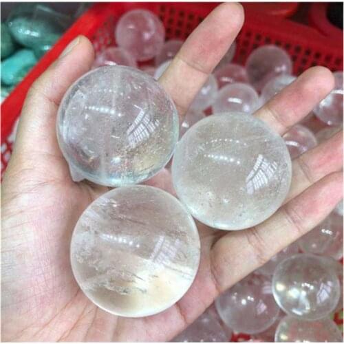 Clear Quartz Ball Hand Carved Sphere Crystals Healing Stones For Sale