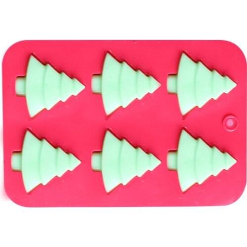 Trees chocolate christmas silicone cake mold bakeware set moulds for decorations