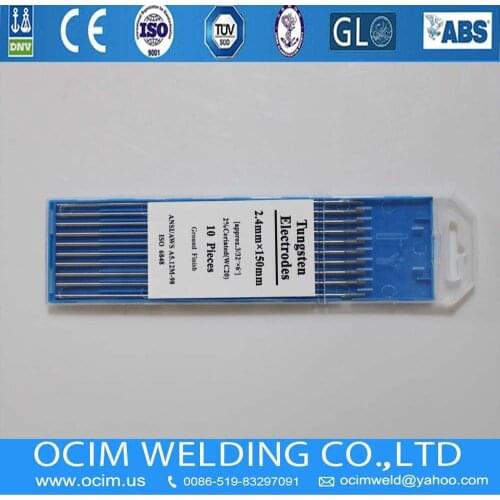 10PCS WC20 2.4*150mm Cerium Tungsten Electrodes Welding Rods Grey Colour Welding