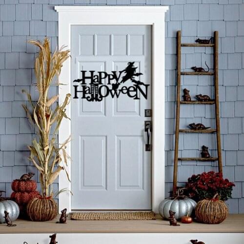 Happy Halloween The Witch Is In Door Hanger Wood DIY, Unfinished Wood Halloween Blanks to Decorate, Halloween Witch Home Decor