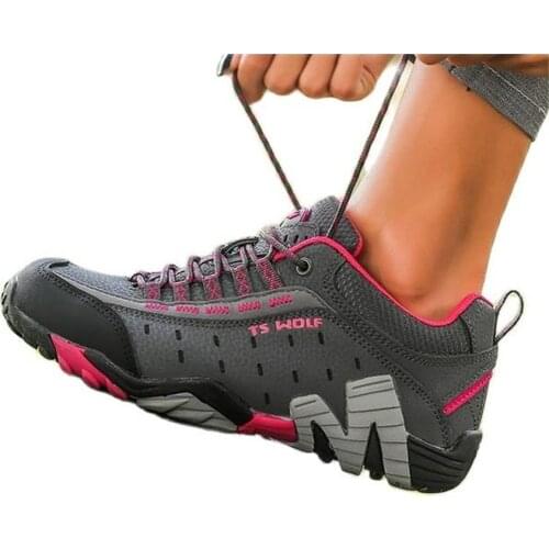 Genuine Leather Waterproof Women Sneakers Outdoor Running Shoes Sport Walking Shoes Ankle Boots Zapatillas Mujer Tenis Feminino