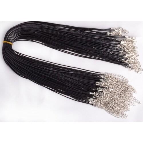 Yingwu 100/500pcs 50cm Adjustable DIY Handmade Leather Braided Rope Necklaces Charms Jewelry Making String Cords