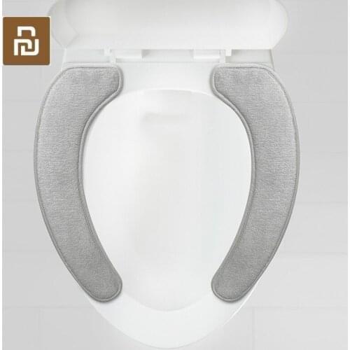 Youpin Electrostatic Adsorption Warm Soft Washable Toilet Seat Cover Mat Toliet Rug Closestool Mat Seat Toilet Lid