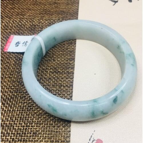 Zheru Jewelry Natural Jadeite Bracelet Natural noble two-color 54-62mm female gift A class A national certificate