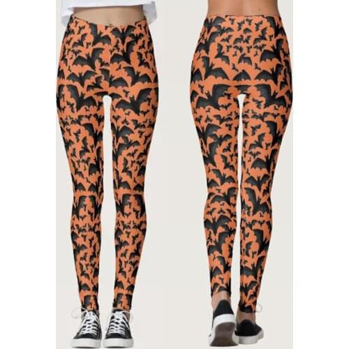 Skull Halloween Print Women Seamless Stret Sports Runnin Sportswear Ladies Fitness Pants Running Trousers Workout Pants