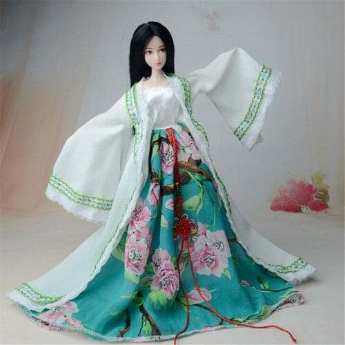 1Pc Chinese Dynasty Princess Dress For Doll Cloth Clothes Elegant Doll Traditional