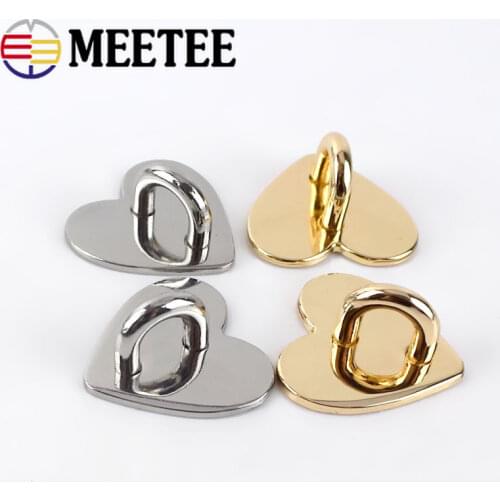 20pcs 1.8cm/2.5cm Metal Love O&D Ring Side Clip Buckle Bag Hardware Hook Accessories Non-detachable DIY Hanging Hooks Pendant