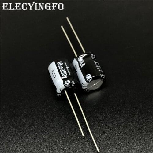 10Pcs/100Pcs 10uF 350V NICHICON VY Series 10x13mm Wide Temperature Range 350V10uF Aluminum Electrolytic Capacitor