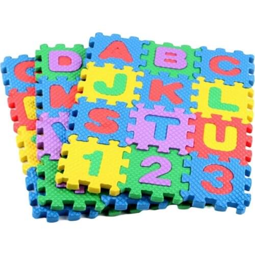 36Pcs Children Alphabet Numbers Puzzles Crawling Foam Floor Mat Toddler Early Education Cognition Toy