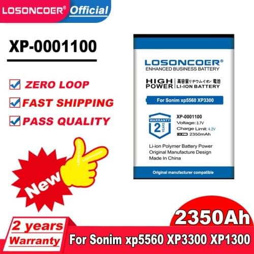 LOSONCOER 2350mAh XP3.20-0001100 Battery For Sonim XP5560 XP3300 XP1300 XP3.2 QUEST PRO XP5300 XP-0001100 High Capacity Battery