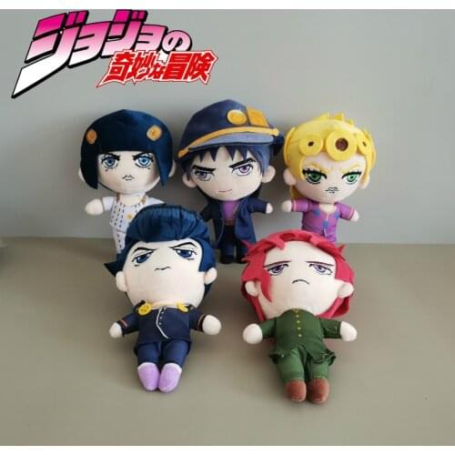 Anime JoJos Bizarre Adventure Cosplay Plush Toy Kujo Jotaro Joseph Joestar Jonathan Cartoon Doll Gift Cosplay Cosutme Props