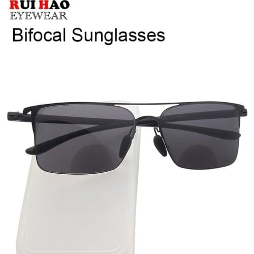 Bifocal Glasses Reading Presbyopia Eyeglasses Grey Bifocal Sunglasses Suitable for Outdoor Use R1901