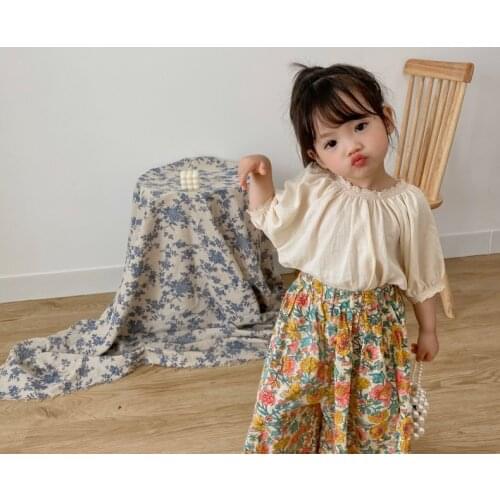 Kids girls Wide leg pants 2021 summer fashion children loose casual trousers 9 pants girl treasure teenage girls clothing