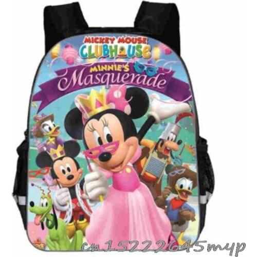 Disney Mickey Mouse Minnie kindergarten Childrens backpack Kids Pattern Schoolbag Girls Boy Cartoon School BookBag Cute Mochil