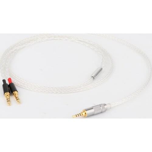 HI-end 8 Cores 7N OCC Silver Plated 2.5mm Balanced Headphone upgrade cord cable For Hifiman SUNDARA he400i he400s HE560