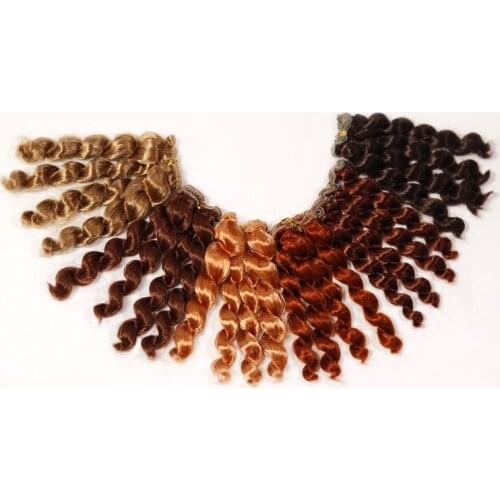 Msiredoll Imitation mohair 15cm Wigs curly hairpiece for BJD/SD Blyth doll wigs DIY Fapai milk silk soft hairs doll