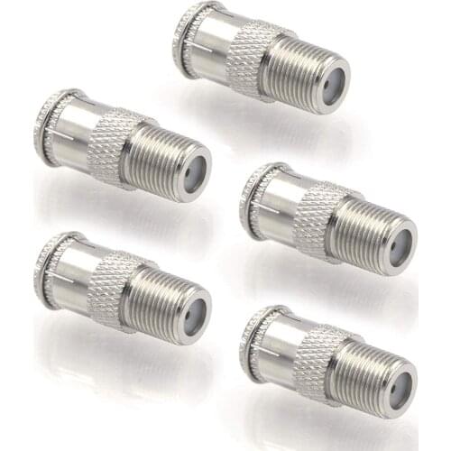 LBSC 5-Pack F Type RG6 Male to Female Quick Coax Coaxial Cable Connector Adapter