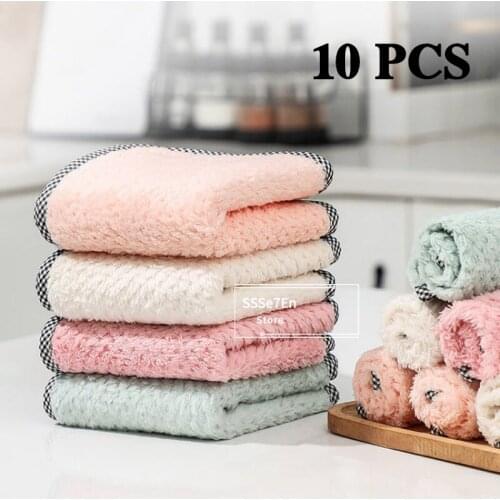 Kitchen daily dish towel, dish cloth, kitchen rag, non-stick oil, thickened table cleaning cloth, absorbent scouring pad
