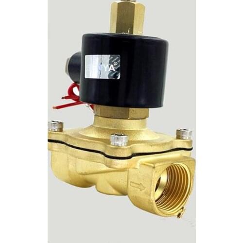 2 way brass Electric Solenoid Valve 1/4" 3/8" 1/2" 3/4" 1" AC220V DC12V DC24V normally open for Water Oil Gas