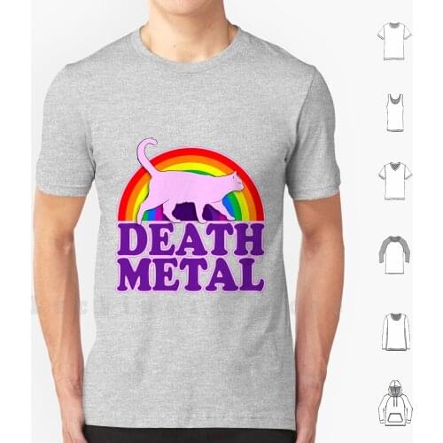 Death Metal T Shirt DIY Cotton Big Size S-6xl Cat Cats Kitten Kitty Metal Cats Band Music Cat Lover Funny Cat Kitty Cat Kitty
