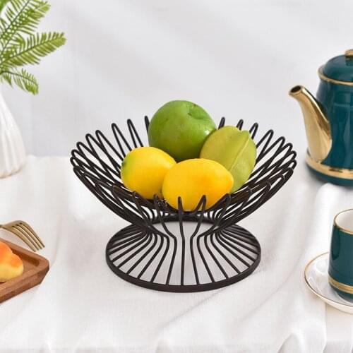 Metal Living Room Fruit Basket Decoration Food Storage Container Organizer Kitchen Accessories Tools Trays