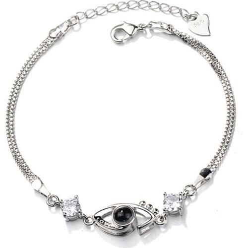 Fashion Creative 100 Languages I Love You Projection Chain Bracelet Women Party Daily Life Birthday Jewelry Gifts Hot Sale