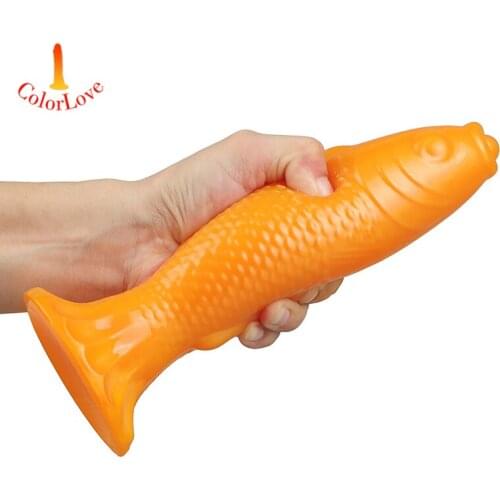 New Arrival Carp Dildo For Men Women Shaped Creative Simulation Penis Female Sex Products Animal Shaped Creative Sex Products