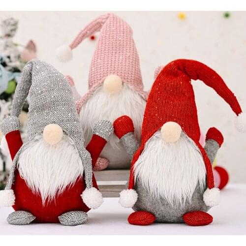New Christmas Decorations Forest Elderly Knitted Hat Doll Faceless Doll Santa Claus Decoration