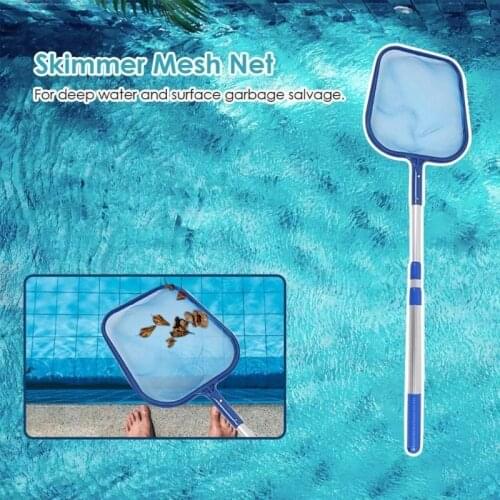Profession Telescopic Pole Leaf Skimmer Mesh Net Professional Cleaner Swimming Pool Pond Tub Cleaning Tool