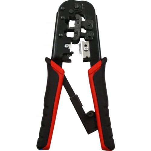 RJ45 Crimper Tool RJ11 Cat5e Cat6 Cable Crimping Stripping Tool Network Pliers Tool 8P/6P Multi-functional Cable Pliers Peeling