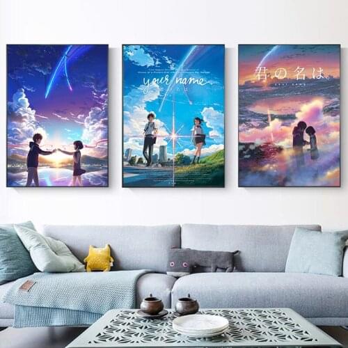 Self-adhesive Wall Stickers Your Name Manga Film Poster Anime Movie Prints Poster Nordic Decoration Print Wall Art