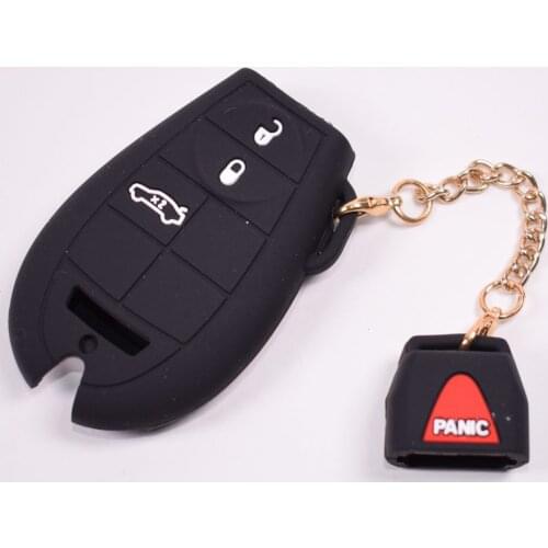 Silicone Car Remote Key FOB Cover Case Shell Bag For Dodge JCUV Jeep Grand Cherokee Chrysler Charger challenger 4BTN Key