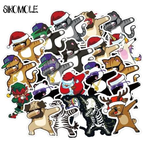 28pcs Dab Hip Hop Animals Cartoon Stickers For Suitcase Skateboard Laptop Luggage Fridge Phone Car Styling DIY Decal Sticker F3