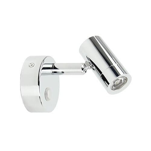 12V Aluminum View LED Reading Lights Warm White Chrome Finish Marine Boat RV Camping