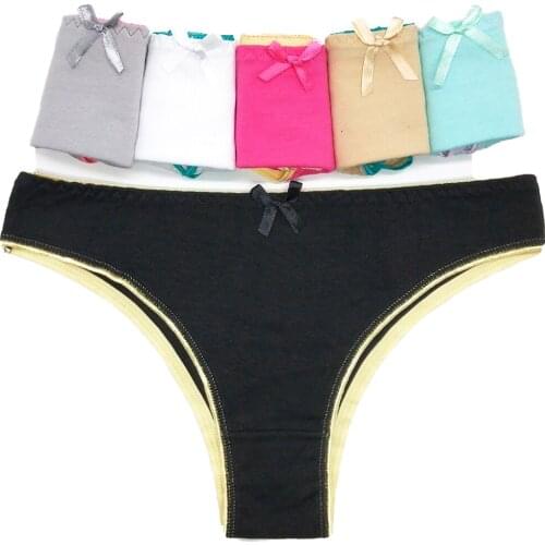 12 Pcs/Set Cotton Panties Female Underpants Sexy Panties for Women Briefs Underwear Bikini Intimate Pantys Lingerie Solid Color