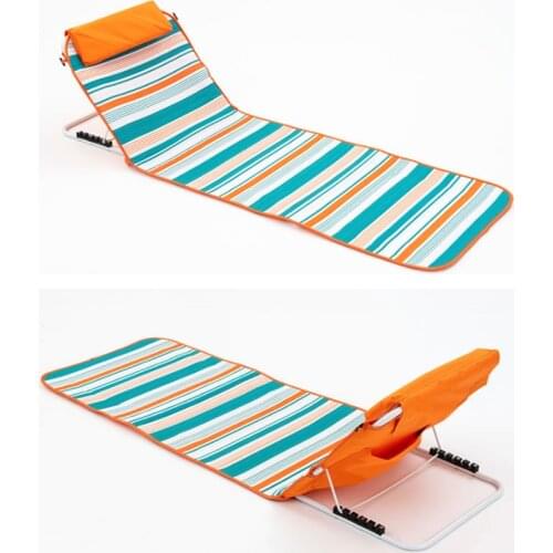 Outdoor Lightweight Folding Bed Sun Lounger Portable Camping Lunch Break Bed Leisure Chair Nap Recliner Garden Furniture Patio